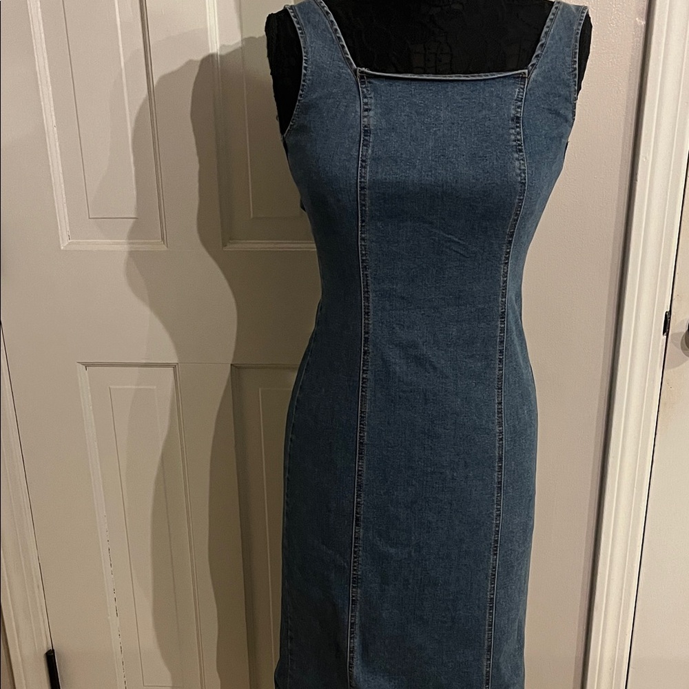 Habitual Blue Denim Midi Dress